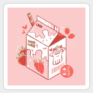 Strawberry Mooolk by Tobe Fonseca Sticker